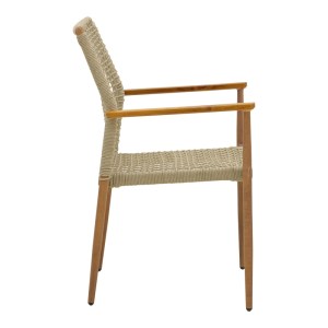 pak-404-000003-3 ΠΟΛΥΘΡΟΝΑ SOLANA PAKOWORLD ΣΤΟΙΒΑΖΟΜΕΝΗ- TEAK ΞΥΛΟ- ΑΛΟΥΜΙΝΙΟ ΣΕ ΚΑΦΕ-PE ΣΧΟΙΝΙ ΣΕ ΦΥΣΙΚΗ ΑΠΟΧΡΩΣΗ 56X57X95ΕΚ