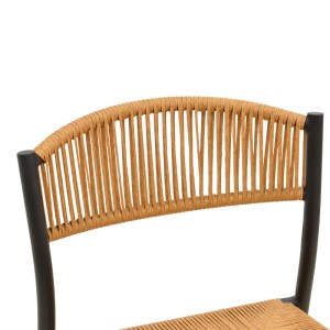 pak-404-000014-6 ΚΑΡΕΚΛΑ CURA PAKOWORLD ΣΤΟΙΒΑΖΟΜΕΝΗ ΑΛΟΥΜΙΝΙΟ ΣΕ ΜΑΥΡΗ -PE RATTAN ΣΕ ΦΥΣΙΚΗ ΑΠΟΧΡΩΣΗ 50X58,5X78,5ΕΚ