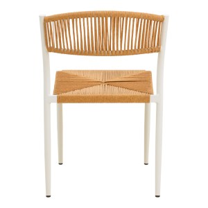 pak-404-000015-5 ΚΑΡΕΚΛΑ CURA PAKOWORLD ΣΤΟΙΒΑΖΟΜΕΝΗ ΑΛΟΥΜΙΝΙΟ ΣΕ ΛΕΥΚΗ -PE RATTAN ΣΕ ΦΥΣΙΚΗ ΑΠΟΧΡΩΣΗ 50X58,5X78,5ΕΚ