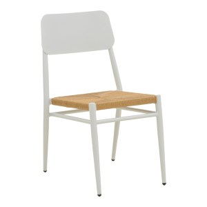 pak-404-000016 ΚΑΡΕΚΛΑ GIARDINO PAKOWORLD ΣΤΟΙΒΑΖΟΜΕΝΗ ΑΛΟΥΜΙΝΙΟ ΣΕ ΛΕΥΚΗ -PE RATTAN ΣΕ ΦΥΣΙΚΗ ΑΠΟΧΡΩΣΗ 45X56X82ΕΚ