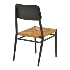 pak-404-000017-2 ΚΑΡΕΚΛΑ GIARDINO PAKOWORLD ΣΤΟΙΒΑΖΟΜΕΝΗ ΑΛΟΥΜΙΝΙΟ ΣΕ ΜΑΥΡΗ -PE RATTAN ΣΕ ΦΥΣΙΚΗ ΑΠΟΧΡΩΣΗ 45X56X82ΕΚ