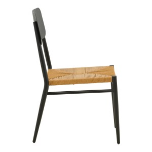 pak-404-000017-3 ΚΑΡΕΚΛΑ GIARDINO PAKOWORLD ΣΤΟΙΒΑΖΟΜΕΝΗ ΑΛΟΥΜΙΝΙΟ ΣΕ ΜΑΥΡΗ -PE RATTAN ΣΕ ΦΥΣΙΚΗ ΑΠΟΧΡΩΣΗ 45X56X82ΕΚ
