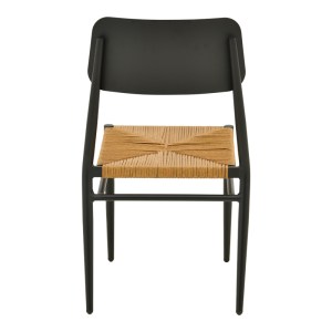 pak-404-000017-5 ΚΑΡΕΚΛΑ GIARDINO PAKOWORLD ΣΤΟΙΒΑΖΟΜΕΝΗ ΑΛΟΥΜΙΝΙΟ ΣΕ ΜΑΥΡΗ -PE RATTAN ΣΕ ΦΥΣΙΚΗ ΑΠΟΧΡΩΣΗ 45X56X82ΕΚ