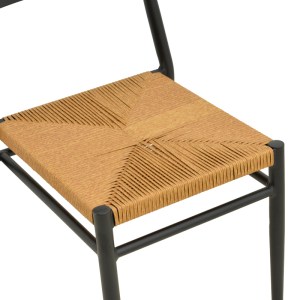 pak-404-000017-7 ΚΑΡΕΚΛΑ GIARDINO PAKOWORLD ΣΤΟΙΒΑΖΟΜΕΝΗ ΑΛΟΥΜΙΝΙΟ ΣΕ ΜΑΥΡΗ -PE RATTAN ΣΕ ΦΥΣΙΚΗ ΑΠΟΧΡΩΣΗ 45X56X82ΕΚ