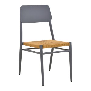 pak-404-000018 ΚΑΡΕΚΛΑ GIARDINO PAKOWORLD ΣΤΟΙΒΑΖΟΜΕΝΗ ΑΛΟΥΜΙΝΙΟ ΣΕ ΑΝΘΡΑΚΙ -PE RATTAN ΣΕ ΦΥΣΙΚΗ ΑΠΟΧΡΩΣΗ 45X56X82ΕΚ