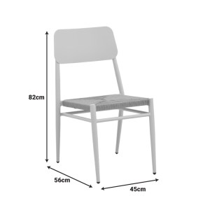 pak-404-000019-1 ΚΑΡΕΚΛΑ GIARDINO PAKOWORLD ΣΤΟΙΒΑΖΟΜΕΝΗ ΑΛΟΥΜΙΝΙΟ ΣΕ ΜΠΕΖ -PE RATTAN ΣΕ ΦΥΣΙΚΗ ΑΠΟΧΡΩΣΗ 45X56X82ΕΚ