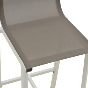pak-404-000029-7 ΣΚΑΜΠΟ ΜΠΑΡ MELINA PAKOWORLD ΣΤΟΙΒΑΖΟΜΕΝΗ ΑΛΟΥΜΙΝΙΟ ΣΕ ΛΕΥΚΗ- TEXTLINE ΣΕ ΓΚΡΙ ΑΠΟΧΡΩΣΗ 45X49X115ΕΚ