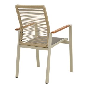 pak-404-000031-2 ΠΟΛΥΘΡΟΝΑ AEGEAN PAKOWORLD ΣΤΟΙΒΑΖΟΜΕΝΗ -TEAK- ΑΛΟΥΜΙΝΙΟ Κ TEXTLINE ΣΕ ΚΡΕΜ-PE ΣΧΟΙΝΙ ΣΕ ΦΥΣΙΚΗ ΑΠΟΧΡΩΣΗ 57X64X87ΕΚ