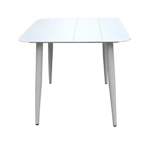 pak-404-000035-1 ΤΡΑΠΕΖΙ VISTA PAKOWORLD ΑΛΟΥΜΙΝΙΟ ΣΕ ΛΕΥΚΗ ΑΠΟΧΡΩΣΗ 80X80X72ΕΚ