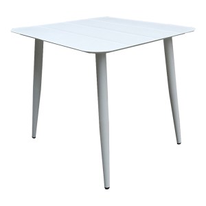 pak-404-000035 ΤΡΑΠΕΖΙ VISTA PAKOWORLD ΑΛΟΥΜΙΝΙΟ ΣΕ ΛΕΥΚΗ ΑΠΟΧΡΩΣΗ 80X80X72ΕΚ