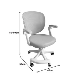 pak-406-000001-4 ΚΑΡΕΚΛΑ ΓΡΑΦΕΙΟΥ ΠΑΔΙΚΗ BERNU PAKOWORLD ΥΦΑΣΜΑ MESH ΣΕ ΣΙΕΛ ΑΠΟΧΡΩΣΗ 47X56X80-90ΕΚ