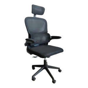 pak-406-000003 ΚΑΡΕΚΛΑ ΓΡΑΦΕΙΟΥ RECKO PAKOWORLD ΥΦΑΣΜΑ MESH ΣΕ ΜΑΥΡΗ ΑΠΟΧΡΩΣΗ 56X62X116-125ΕΚ