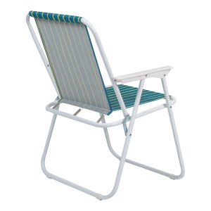 pak-407-000009-1 ΚΑΡΕΚΛΑΚΙ ΠΑΡΑΛΙΑΣ-CAMPING JETTE PAKOWORLD ΠΡΑΣΙΝΟ ΜΕ ΚΙΤΡΙΝΟ ΥΦΑΣΜΑ-ΛΕΥΚΟ ΜΕΤΑΛΛΟ 53X56X73ΕΚ