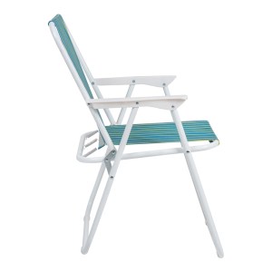 pak-407-000009-2 ΚΑΡΕΚΛΑΚΙ ΠΑΡΑΛΙΑΣ-CAMPING JETTE PAKOWORLD ΠΡΑΣΙΝΟ ΜΕ ΚΙΤΡΙΝΟ ΥΦΑΣΜΑ-ΛΕΥΚΟ ΜΕΤΑΛΛΟ 53X56X73ΕΚ