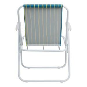 pak-407-000009-4 ΚΑΡΕΚΛΑΚΙ ΠΑΡΑΛΙΑΣ-CAMPING JETTE PAKOWORLD ΠΡΑΣΙΝΟ ΜΕ ΚΙΤΡΙΝΟ ΥΦΑΣΜΑ-ΛΕΥΚΟ ΜΕΤΑΛΛΟ 53X56X73ΕΚ
