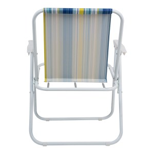 pak-407-000010-4 ΚΑΡΕΚΛΑΚΙ ΠΑΡΑΛΙΑΣ-CAMPING JETTE PAKOWORLD ΜΠΛΕ ΡΙΓΕ-ΛΕΥΚΟ ΜΕΤΑΛΛΟ 53X56X73ΕΚ