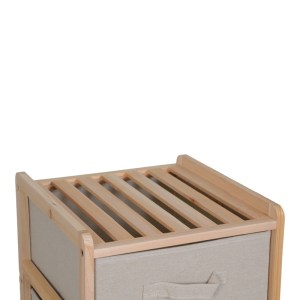 pak-408-000003-4 ΣΥΡΤΑΡΙΕΡΑ WOLEN PAKOWORLD ΞΥΛΟ ΕΛΑΤΟΥ-ΥΦΑΣΜΑ ΣΕ ΦΥΣΙΚΗ-ΜΠΕΖ ΑΠΟΧΡΩΣΗ 34.5X36.5X67ΕΚ