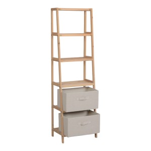 pak-408-000005-1 ΡΑΦΙΕΡΑ ΔΑΠΕΔΟΥ ΜΕ ΣΥΡΤΑΡΙΑ WOLEN PAKOWORLD ΞΥΛΟ ΕΛΑΤΟΥ-ΥΦΑΣΜΑ ΣΕ ΦΥΣΙΚΗ-ΜΠΕΖ ΑΠΟΧΡΩΣΗ 42X27.5X139ΕΚ