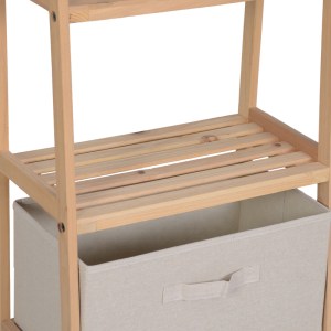 pak-408-000005-4 ΡΑΦΙΕΡΑ ΔΑΠΕΔΟΥ ΜΕ ΣΥΡΤΑΡΙΑ WOLEN PAKOWORLD ΞΥΛΟ ΕΛΑΤΟΥ-ΥΦΑΣΜΑ ΣΕ ΦΥΣΙΚΗ-ΜΠΕΖ ΑΠΟΧΡΩΣΗ 42X27.5X139ΕΚ