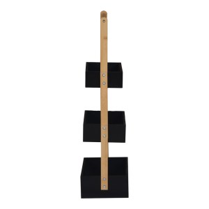 pak-408-000010-1 ΡΑΦΙΕΡΑ ΔΑΠΕΔΟΥ ARVY PAKOWORLD ΜΠΑΜΠΟΥ ΣΕ ΜΑΥΡΗ-ΦΥΣΙΚΗ ΑΠΟΧΡΩΣΗ 32X20X75.5ΕΚ