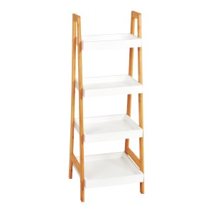 pak-408-000015 ΡΑΦΙΕΡΑ ΔΑΠΕΔΟΥ LEBY PAKOWORLD ΜΠΑΜΠΟΥ-MDF ΣΕ ΛΕΥΚΗ-ΦΥΣΙΚΗ ΑΠΟΧΡΩΣΗ 35X34X98ΕΚ