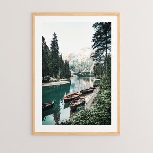 pak-409-000008 ΠΙΝΑΚΑΣ LAKE PAKOWORLD ΜΕ ΨΗΦΙΑΚΗ ΕΚΤΥΠΩΣΗ ΚΑΙ ΠΛΑΙΣΙΟ 33X1.5X48ΕΚ