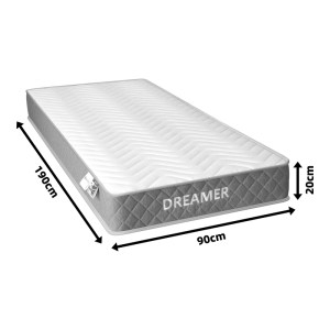 pak-411-000001-5 ΣΤΡΩΜΑ DREAMER PAKOWORLD POCKET SPRING ΔΙΠΛΗΣ ΟΨΗΣ 20CM 90X190ΕΚ