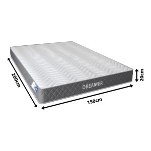 pak-411-000005-5 ΣΤΡΩΜΑ DREAMER PAKOWORLD POCKET SPRING ΔΙΠΛΗΣ ΟΨΗΣ 20CM 150X200ΕΚ