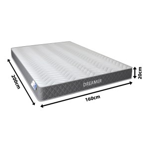 pak-411-000006-5 ΣΤΡΩΜΑ DREAMER PAKOWORLD POCKET SPRING ΔΙΠΛΗΣ ΟΨΗΣ 20CM 160X200ΕΚ