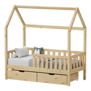 pak-412-000006 ΠΑΙΔΙΚΟ ΚΡΕΒΑΤΙ BENDINA Τ. MONTESSORI ΜΕ 2 ΣΥΡΤΑΡΙΑ PAKOWORLD ΞΥΛΟ ΠΕΥΚΟΥ ΣΕ ΦΥΣΙΚΗ ΑΠΟΧΡΩΣΗ 90X190ΕΚ