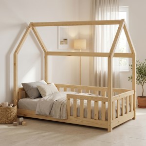 pak-412-000008-1 ΠΑΙΔΙΚΟ ΚΡΕΒΑΤΙ BAMBIE ΜΕ ΚΙΓΚΛΙΔΩΜΑ Τ. MONTESSORI PAKOWORLD ΞΥΛΟ ΠΕΥΚΟΥ ΣΕ ΦΥΣΙΚΗ ΑΠΟΧΡΩΣΗ 70X140ΕΚ