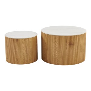 pak-413-000001-2 ΤΡΑΠΕΖΙΑ ΣΑΛΟΝΙΟΥ NELBA PAKOWORLD 2ΤΜΧ MDF OAK - ΚΕΡΑΜΙΚΗ ΕΠΙΦΑΝΕΙΑ ΟΨΗ ΜΑΡΜΑΡΟΥ