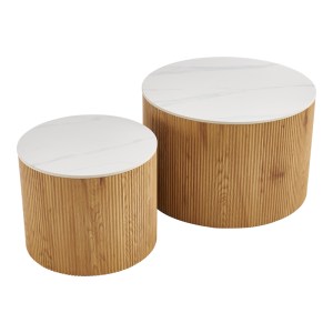 pak-413-000001-3 ΤΡΑΠΕΖΙΑ ΣΑΛΟΝΙΟΥ NELBA PAKOWORLD 2ΤΜΧ MDF OAK - ΚΕΡΑΜΙΚΗ ΕΠΙΦΑΝΕΙΑ ΟΨΗ ΜΑΡΜΑΡΟΥ