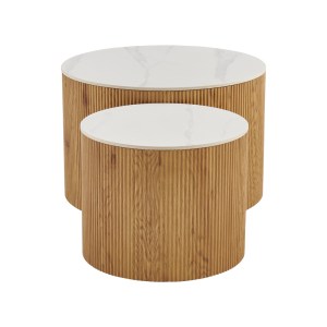 pak-413-000001-4 ΤΡΑΠΕΖΙΑ ΣΑΛΟΝΙΟΥ NELBA PAKOWORLD 2ΤΜΧ MDF OAK - ΚΕΡΑΜΙΚΗ ΕΠΙΦΑΝΕΙΑ ΟΨΗ ΜΑΡΜΑΡΟΥ