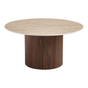 pak-413-000006-1 ΤΡΑΠΕΖΙ ΣΑΛΟΝΙΟΥ SIKULU PAKOWORLD MDF ΚΑΡΥΔΙ - ΜΠΕΖ ΟΨΗ ΤΡΑΒΕΡΤΙΝΑΣ Φ80X40ΕΚ