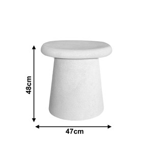 pak-415-000009-2 ΒΟΗΘΗΤΙΚΟ ΤΡΑΠΕΖΙ HERONA PAKOWORLD MDF ΛΕΥΚΟ Φ47X48ΕΚ