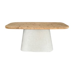 pak-415-000010-2 ΤΡΑΠΕΖΙ FESSEN PAKOWORLD ΞΥΛΟ ΕΛΑΤΟΥ-MDF OAK-ΛΕΥΚΟ 180X90X78ΕΚ