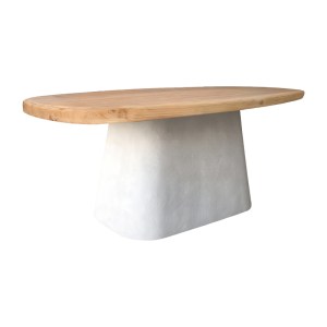 pak-415-000010 ΤΡΑΠΕΖΙ FESSEN PAKOWORLD ΞΥΛΟ ΕΛΑΤΟΥ-MDF OAK-ΛΕΥΚΟ 180X90X78ΕΚ