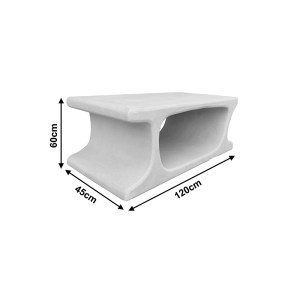 pak-415-000011-4 ΤΡΑΠΕΖΙ ΣΑΛΟΝΙΟΥ NAFEL PAKOWORLD MDF ΛΕΥΚΟ 120X60X45ΕΚ