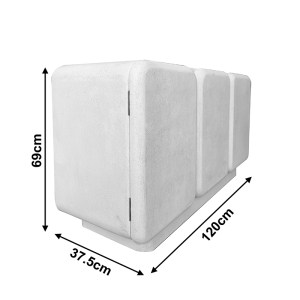 pak-415-000013-5 ΜΠΟΥΦΕΣ KOOLDIO PAKOWORLD MDF ΛΕΥΚΟ 120X37.5X69ΕΚ