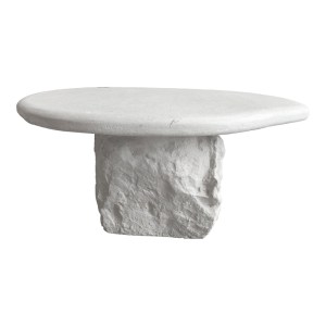 pak-415-000016-2 ΤΡΑΠΕΖΙ ΣΑΛΟΝΙΟΥ ZINOL PAKOWORLD MDF-POLYRESIN ΛΕΥΚΟ Φ77X36ΕΚ