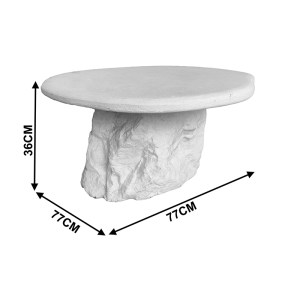 pak-415-000016-3 ΤΡΑΠΕΖΙ ΣΑΛΟΝΙΟΥ ZINOL PAKOWORLD MDF-POLYRESIN ΛΕΥΚΟ Φ77X36ΕΚ