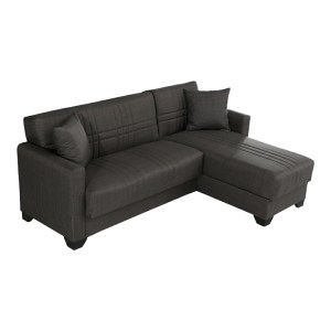 pak-418-000002-4 ΓΩΝΙΑΚΟΣ ΚΑΝΑΠΕΣ-ΚΡΕΒΑΤΙ ΑΝΑΣΤΡΕΨΙΜΟΣ STASHIO PAKOWORLD ΥΦΑΣΜΑ ΑΝΘΡΑΚΙ 202X143X84ΕΚ