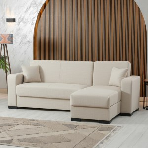 pak-418-000004 ΓΩΝΙΑΚΟΣ ΚΑΝΑΠΕΣ-ΚΡΕΒΑΤΙ ΑΝΑΣΤΡΕΨΙΜΟΣ DUMMA PAKOWORLD ΥΦΑΣΜΑ ΚΡΕΜ 226X148X86ΕΚ