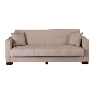 pak-418-000006-4 ΚΑΝΑΠΕΣ ΚΡΕΒΑΤΙ ΤΡΙΘΕΣΙΟΣ VOX PAKOWORLD ΜΕ ΑΠΟΘΗΚΕΥΤΙΚΟ ΧΩΡΟ ΚΡΕΜ ΥΦΑΣΜΑ 210X84X83ΕΚ