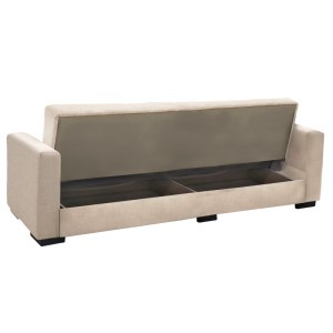pak-418-000009-2 ΚΑΝΑΠΕΣ ΚΡΕΒΑΤΙ ΤΡΙΘΕΣΙΟΣ VOX PAKOWORLD ΜΕ ΑΠΟΘΗΚΕΥΤΙΚΟ ΧΩΡΟ ΜΠΕΖ ΥΦΑΣΜΑ 210X84X83ΕΚ