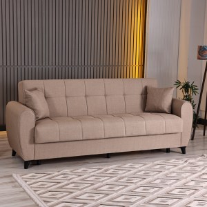 pak-418-000013 ΚΑΝΑΠΕΣ ΚΡΕΒΑΤΙ ΤΡΙΘΕΣΙΟΣ LINCOLN PAKOWORLD ΜΕ ΑΠΟΘΗΚΕΥΤΙΚΟ ΧΩΡΟ ΜΠΕΖ ΥΦΑΣΜΑ 226X84X93ΕΚ