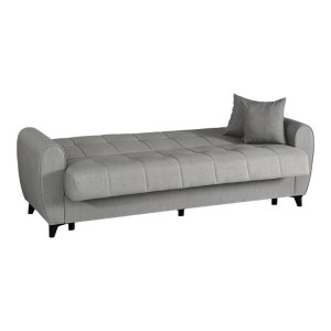 pak-418-000014-3 ΚΑΝΑΠΕΣ ΚΡΕΒΑΤΙ ΤΡΙΘΕΣΙΟΣ LINCOLN PAKOWORLD ΜΕ ΑΠΟΘΗΚΕΥΤΙΚΟ ΧΩΡΟ ΑΝΟΙΧΤΟ ΓΚΡΙ ΥΦΑΣΜΑ 226X84X93ΕΚ
