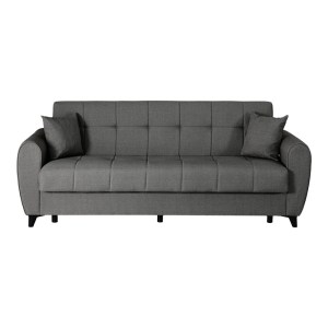 pak-418-000015-4 ΚΑΝΑΠΕΣ ΚΡΕΒΑΤΙ ΤΡΙΘΕΣΙΟΣ LINCOLN PAKOWORLD ΜΕ ΑΠΟΘΗΚΕΥΤΙΚΟ ΧΩΡΟ ΑΝΘΡΑΚΙ ΥΦΑΣΜΑ 226X84X93ΕΚ
