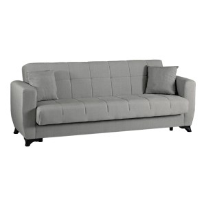 pak-418-000017-1 ΚΑΝΑΠΕΣ ΚΡΕΒΑΤΙ ΤΡΙΘΕΣΙΟΣ MODESTO PAKOWORLD ΜΕ ΑΠΟΘΗΚΕΥΤΙΚΟ ΧΩΡΟ ΓΚΡΙ ΥΦΑΣΜΑ 213X84X86ΕΚ